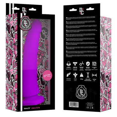 Dildo in Silicone Medicale Viola, Sicuro e Ipoallergenico